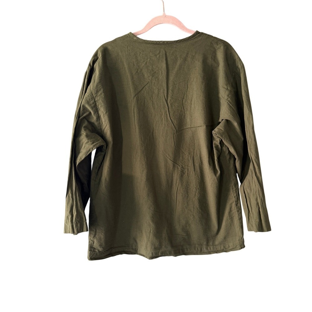 HARI Casuals Olive Green American Cotton Button Down Shirt Small Made in USA - Picture 5 of 5